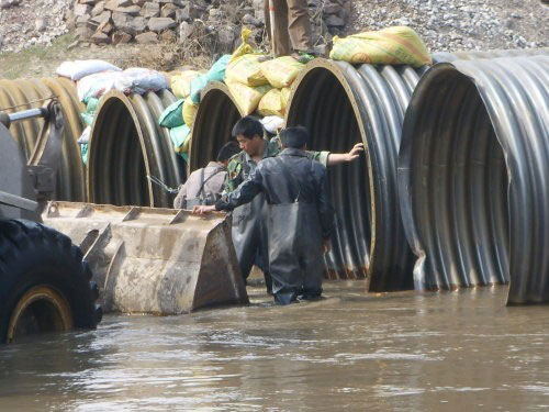 蛟河使用钢波纹涵管克服施工中的各种难题